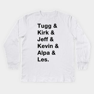 Tropic Thunder Names Black Kids Long Sleeve T-Shirt